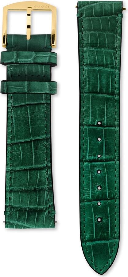 Grip alligator watch strap, 38mm 